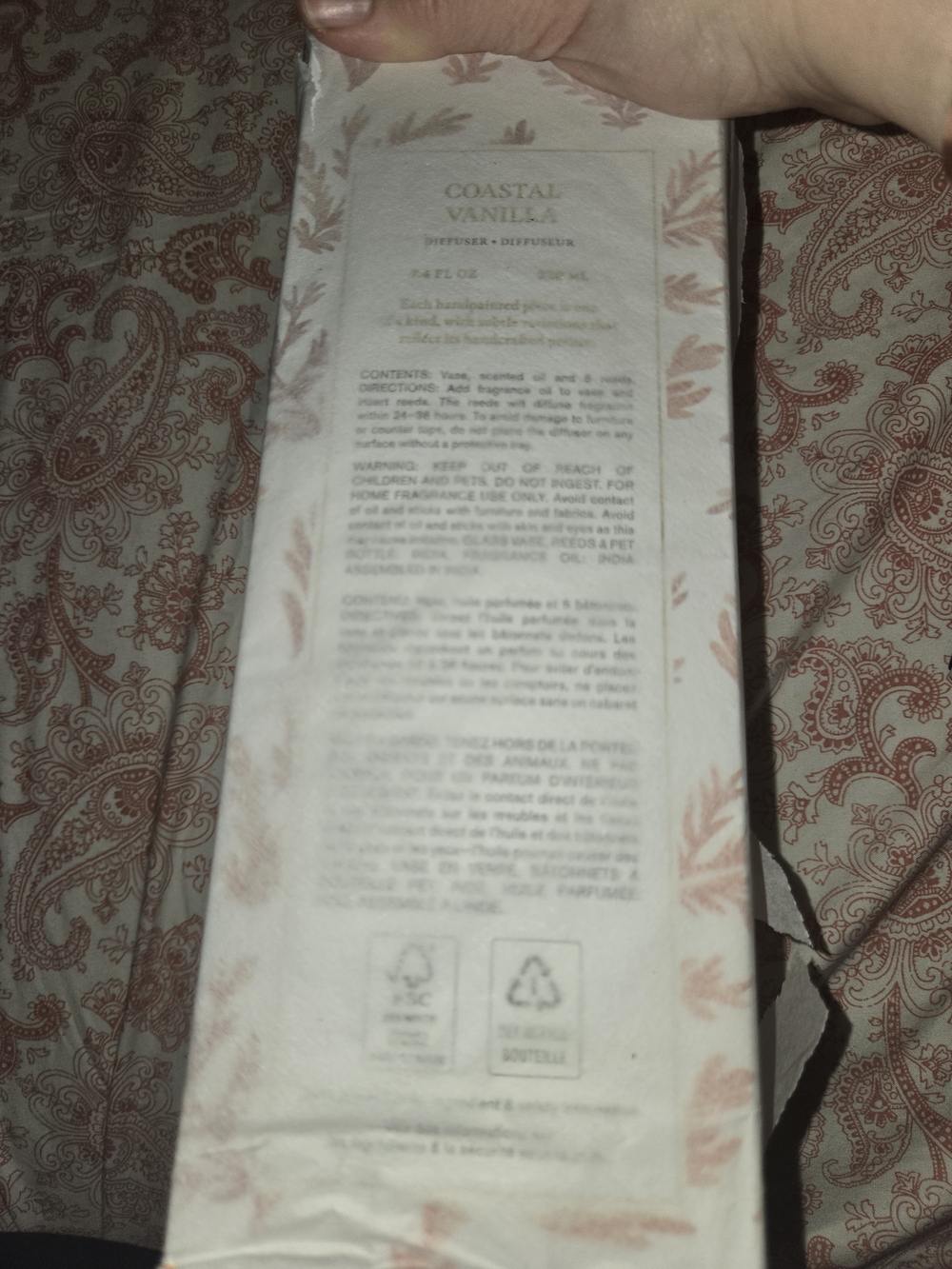 Pottery Barn Hand Painted Coastal Scent Collection Coastal Vanilla Reed Diffuser - Picture 3 of 5